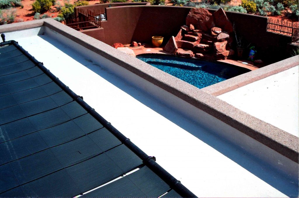 Backyard Pool Solar Pool Heating Installation