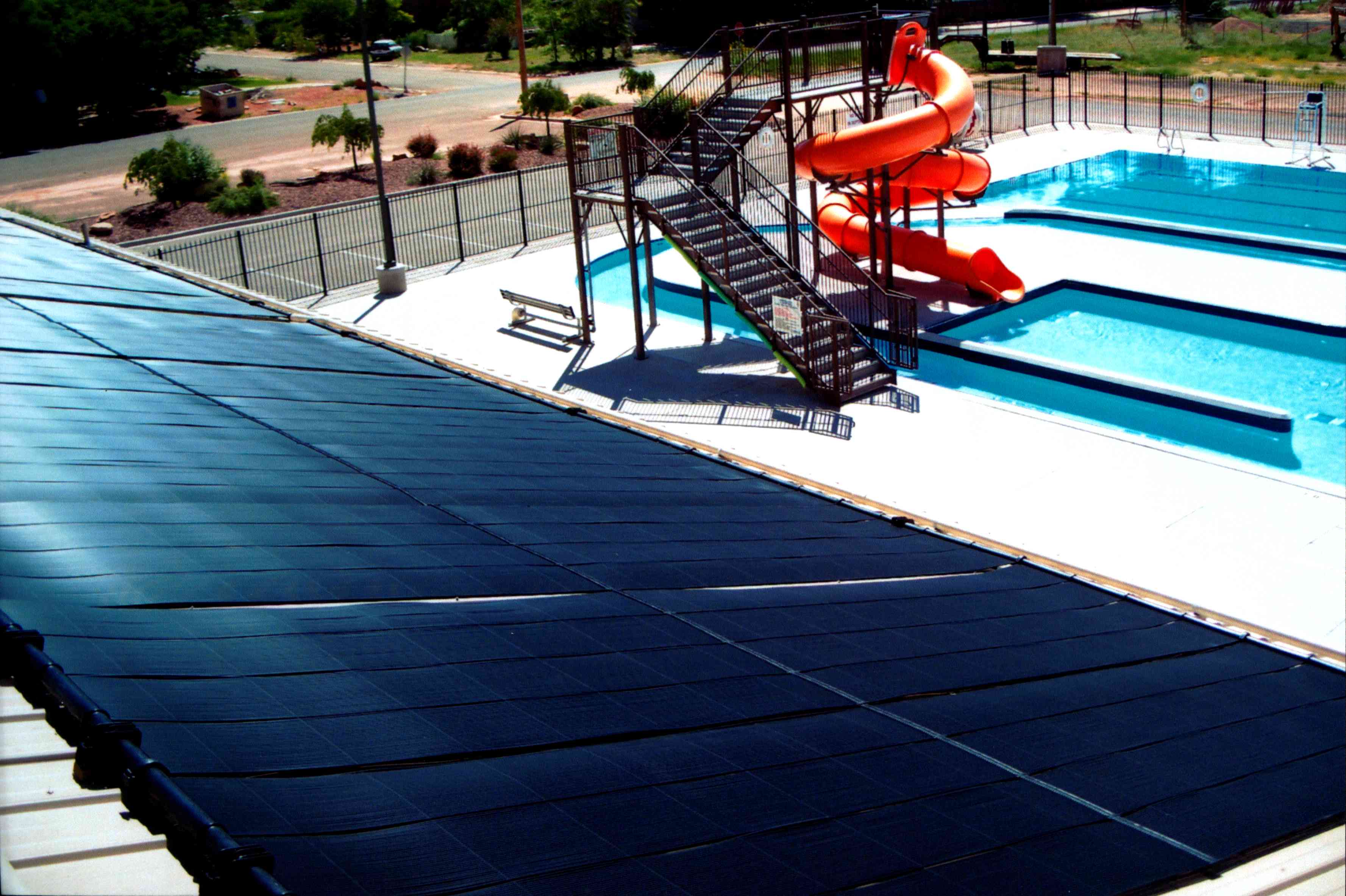 Backyard Pool Solar Pool Heating Installation